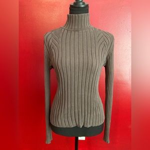 Classiques Entier Ribbed Brown Turtleneck